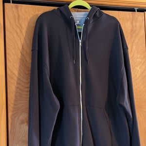 Men's gray hooded sweatshirt